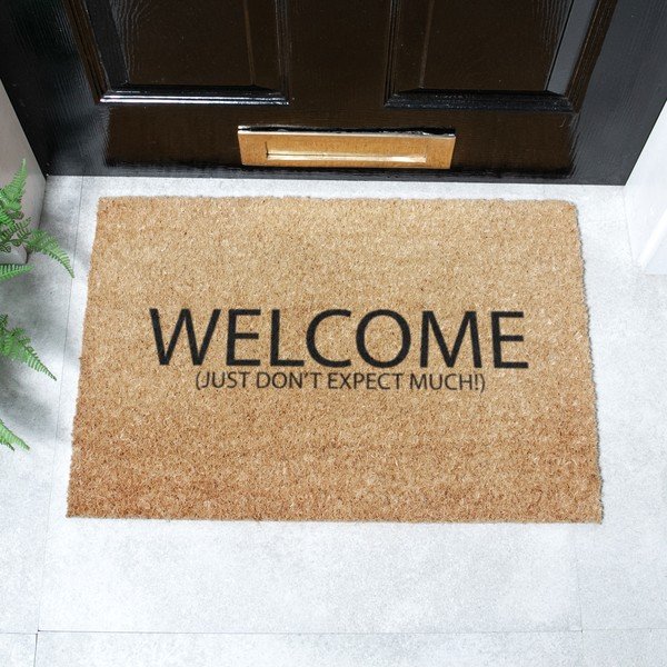 Predpražnik iz kokosovih vlaken 40x60 cm Welcome Don't Expect Much – Artsy Doormats-image-2