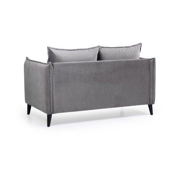 Siva žametna zofa Scandic Leo, 145 cm-image-3