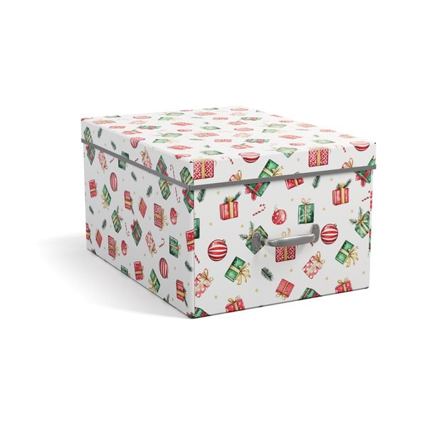Dekorativna kartonasta škatla za shranjevanje s pokrovom 37x50x15 cm Engla Christmas Storage – Bigso