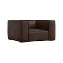 Temno rjav usnjen fotelj Madame - Windsor & Co Sofas