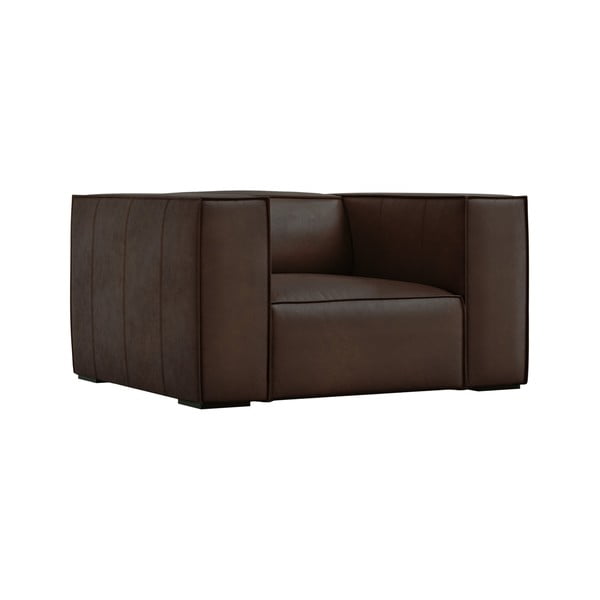 Temno rjav usnjen fotelj Madame - Windsor & Co Sofas