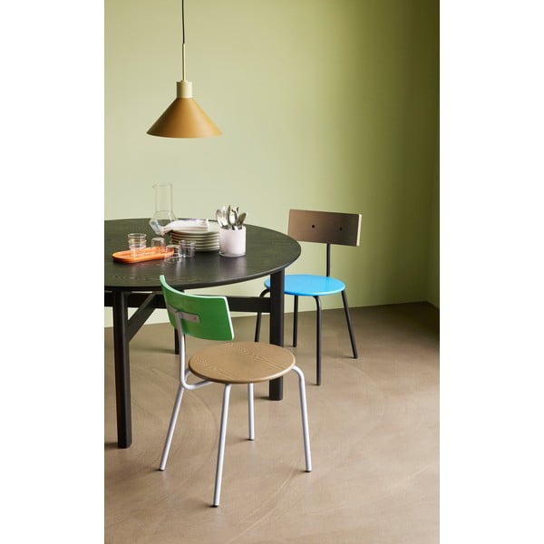 Črna okrogla jedilna miza ø 140 cm Fjord – Hübsch-image-1