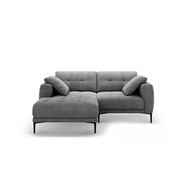 Siva kotna sedežna garnitura (levi kot/z ležalnikom) Bemy – Micadoni 