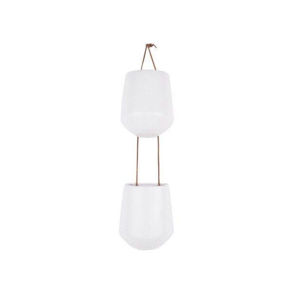 Mat belo dvojni viseči keramični lončki PT LIVING Skittle Doble