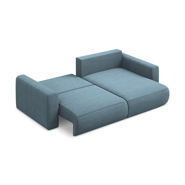 Svetlo modra raztegljiva/s prostorom za shranjevanje kotna sedežna garnitura (desni kot/z ležalnikom) Kapua – Makamii-image-3