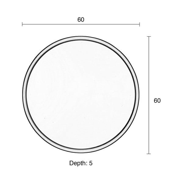 Stensko ogledalo v zlati barvi Zuiver Bandit, ø 60 cm-image-1