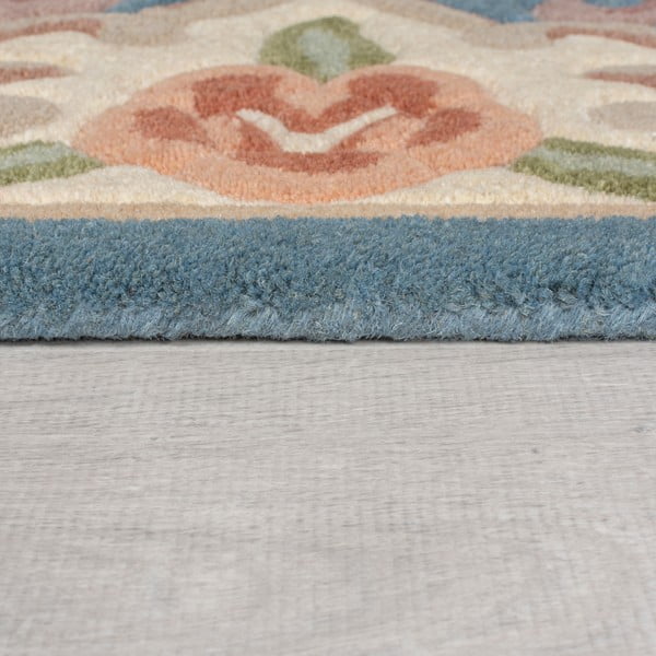 Modra volnena preproga Flair Rugs Aubusson, ⌀ 120 cm-image-4