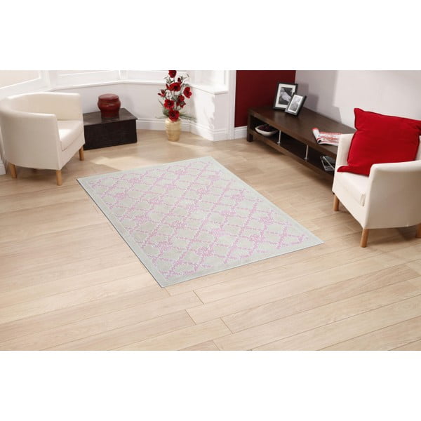 Krem bombažna preproga Floorist Powder, 60 x 90 cm-image-1