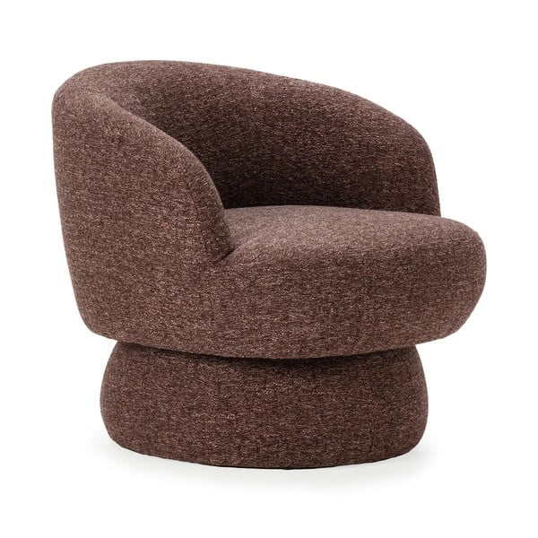Vijoličen/rjav vrtljiv fotelj Dali – MOME