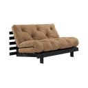 Rjava raztegljiva sedežna garnitura 140 cm Roots Black Night – Karup Design