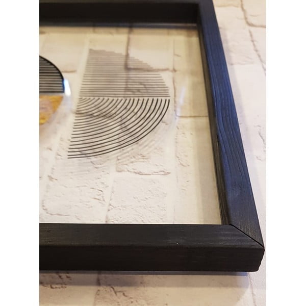 Steklena slika v črnem okvirju Vavien Artwork Shapes II, 32 x 42 cm-image-1