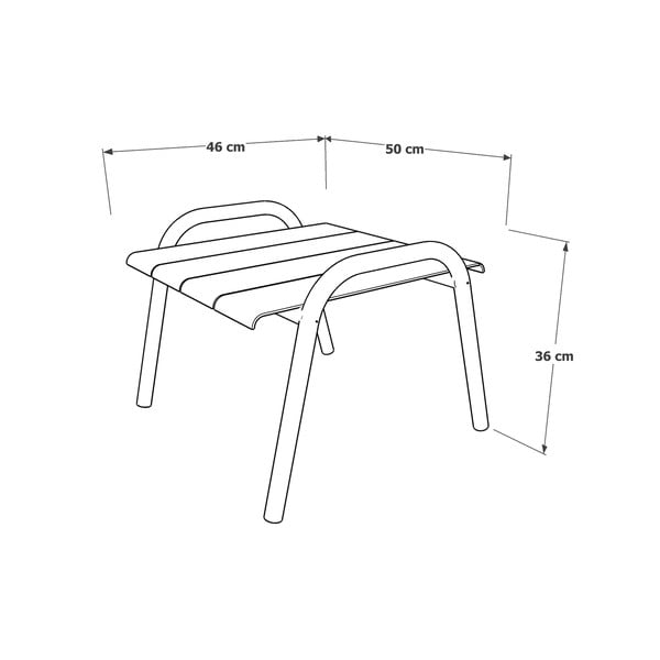 Aluminijasta vrtna mizica 50x45 cm Fleole – Ezeis-image-3
