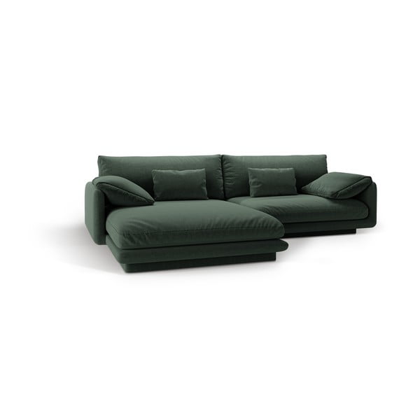 Temno zelena kotna sedežna garnitura (levi kot) Torino – Micadoni Home-image-2