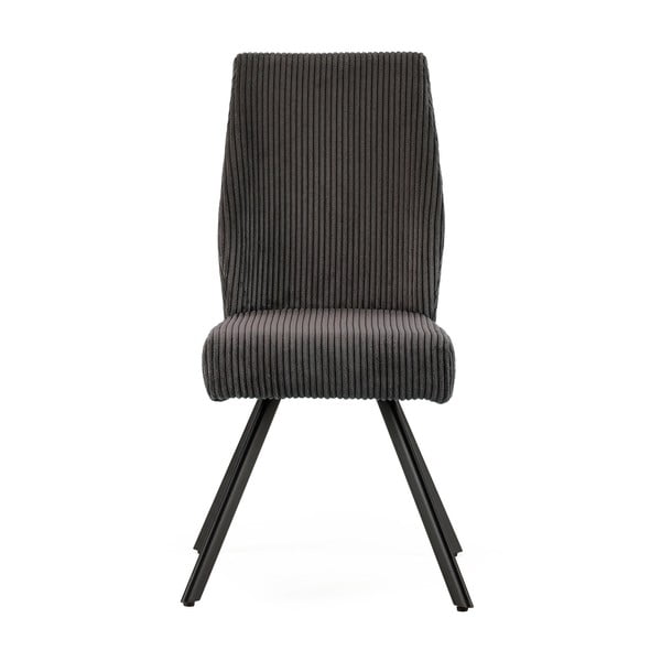 Temno sivi jedilni stoli iz rebrastega žameta v kompletu 2 ks Anibal – Marckeric-image-2