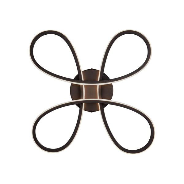 Črna LED stropna svetilka 40x40 cm Fly – Trio-image-2