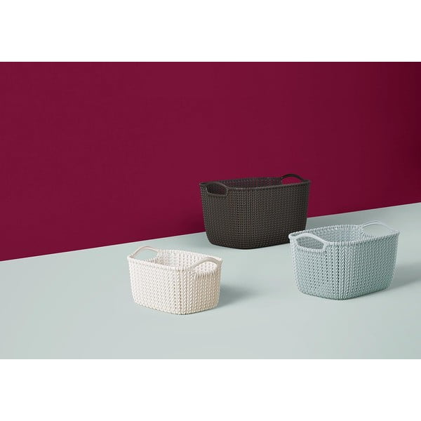 Bela košara za shranjevanje Curver Knit, 3 l-image-4