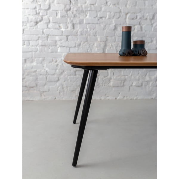 Jedilna miza iz jesenovega lesa s črnimi nogami Ragaba Contrast, 180 x 90 cm-image-2