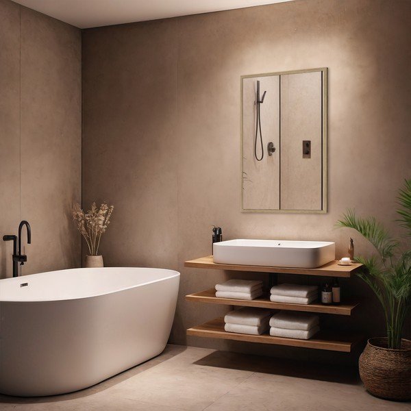 Stensko ogledalo 52x72 cm Oak – knor-image-1