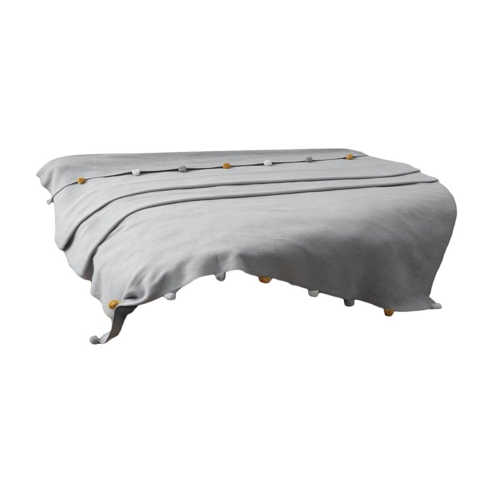 Sivo pregrinjalo iz flisa 150x200 cm Pom Pom