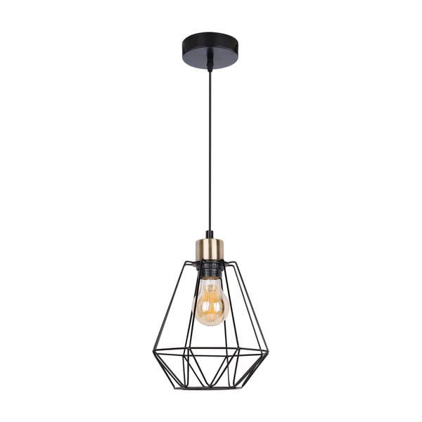 Črna kovinska viseča svetilka ø 19 cm Primo - Candellux Lighting