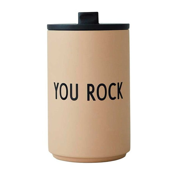 Bež termo lonček 350 ml You Rock – Design Letters
