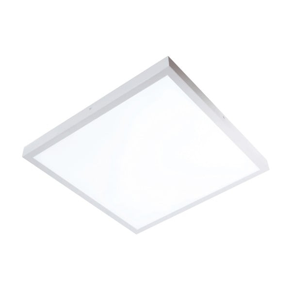 Bela kvadratna stropna svetilka z uravnavanjem barvne temperature SULION Colossal, 50 x 50 cm