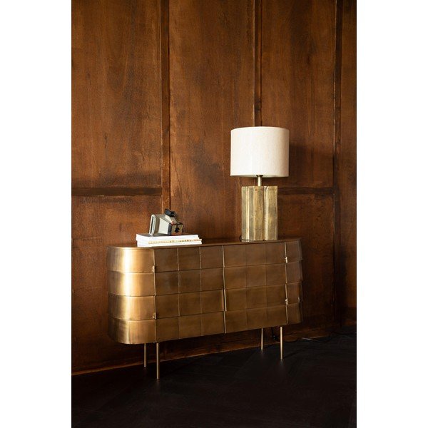 Kovinska komoda v zlati barvi 117x70x26 cm Hanna – Dutchbone-image-1