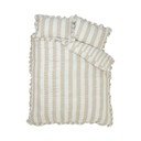 Bež enojna posteljnina 135x200 cm Seersucker Frill Stripe – Catherine Lansfield