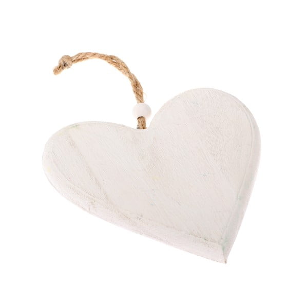 Bela lesena viseča dekoracija Dakls So Cute Heart