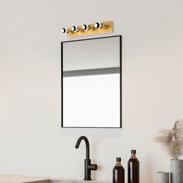 Stenska svetilka v zlati barvi Mirro – Opviq lights-image-1