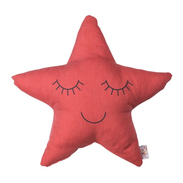 Rdeč otroški vzglavnik iz mešanice bombaža Mike & Co. NEW YORK Pillow Toy Star, 35 x 35 cm