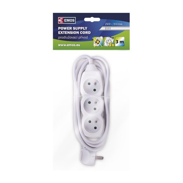 Bel podaljšek s 3 vtičnicami EMOS, 3 m-image-1