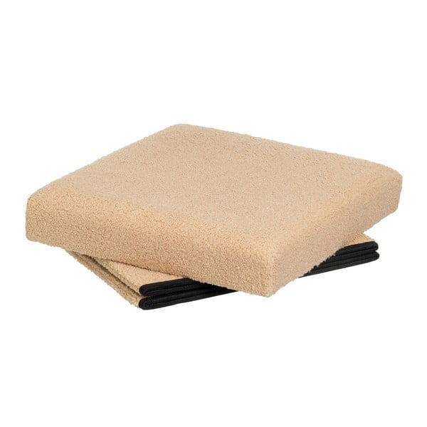 Svetlo rjav tabure iz tkanine bouclé Folding – Casa Selección-image-2