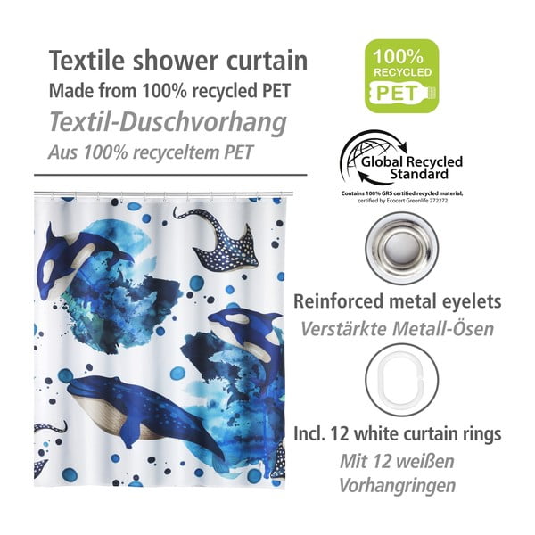 Zavesa za tuš 200x180 cm Aquaris – Wenko-image-2