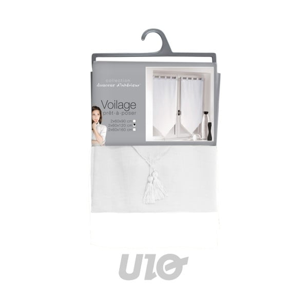 Bele prosojne zavese iz tančice v kompletu 2 ks 60x120 cm Voiline – douceur d'intérieur-image-3