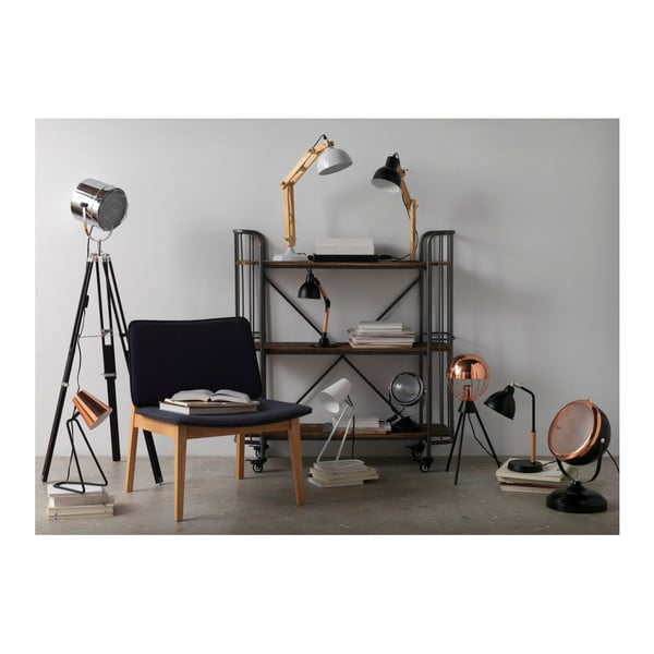 Črna namizna svetilka Geese Wooden-image-1