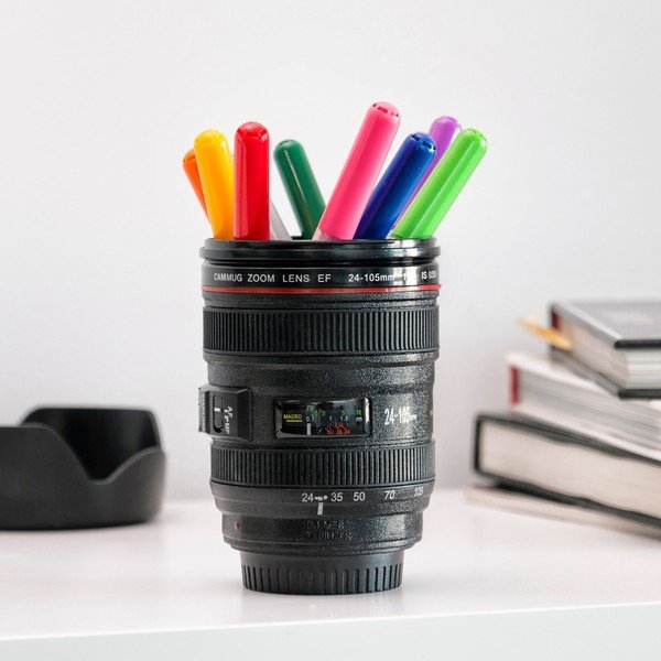 Črn večnamenska potovaln skodelica InnovaGoods Lens, 400 ml-image-4