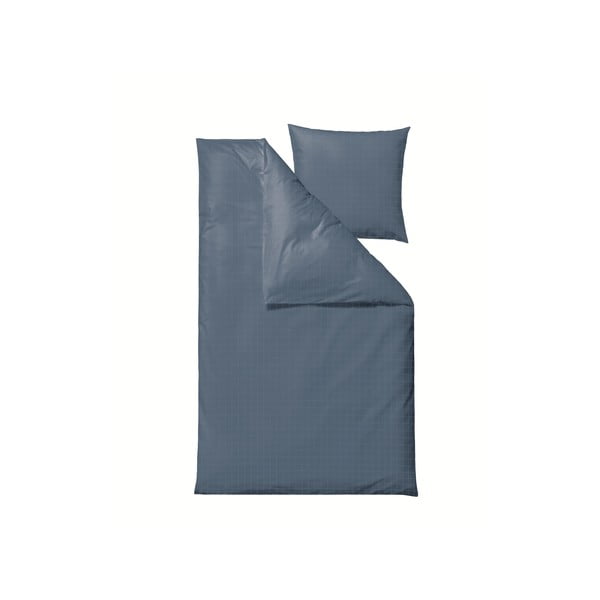 Modra posteljnina za zakonsko posteljo iz damasta Södahl Clear, 200 x 220 cm