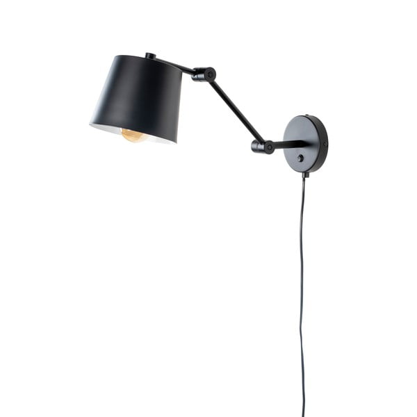 Črna stenska svetilka Hajo – White Label