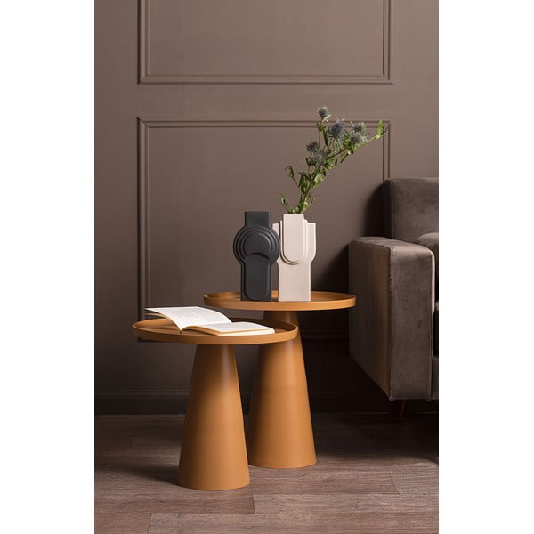 Gorčično rumena kovinska mizica Leitmotiv Force, višina 37,5 cm-image-1