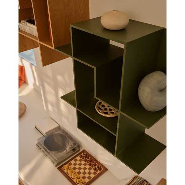 Zelen sistem modularnih polic 80x80x25 cm Ina – Kave Home-image-3