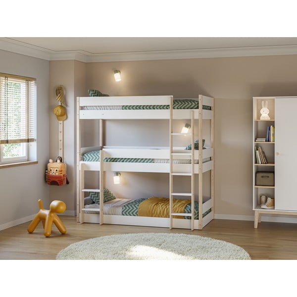 Otroški pograd v beli in naravni barvi 90x190 cm Valka – Marckeric-image-1