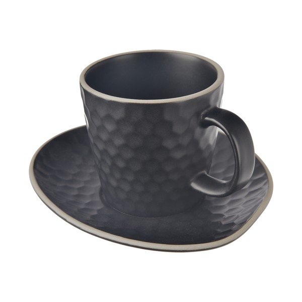 Črna keramična skodelica za kapučino 250 ml Tea Time – Orion-image-2