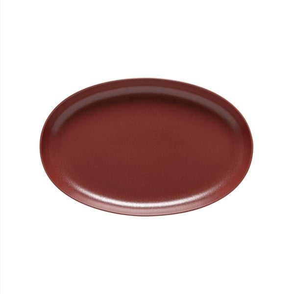 Bordo rdeč lončen servirni krožnik 32x20.5 cm Pacifica – Casafina