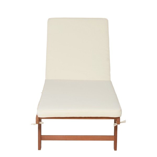 Kremno bel/v naravni barvi vrtni ležalnik iz masivnega lesa San Diego – Garden Pleasure-image-3