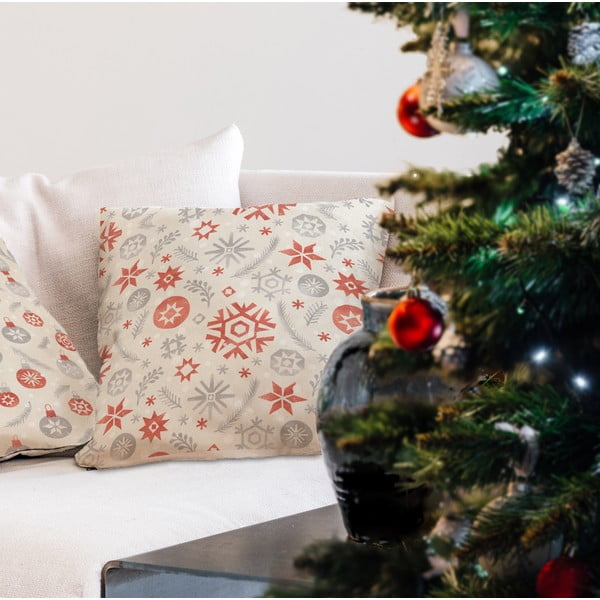 Božični okrasni vzglavnik z bombažno prevleko Butter Kings Snowflake Frost, 45 x 45 cm-image-1