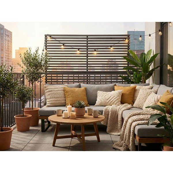 Lesen balkonski zastor v naravni barvi 153x185 cm – Hartman-image-1