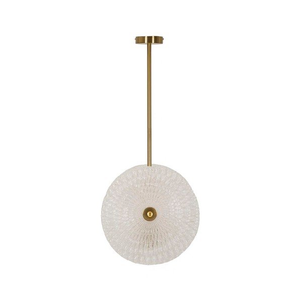 Viseča svetilka v zlati barvi s steklenim senčilom Glass – Mauro Ferretti