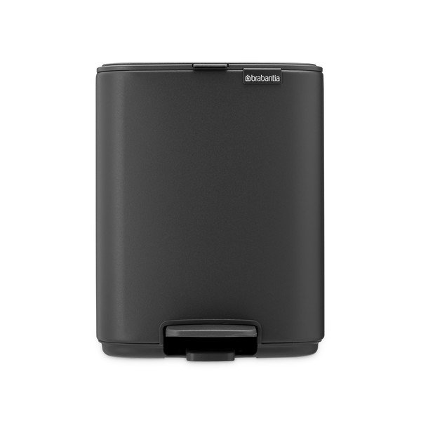 Temno siv jeklen koš za smeti s pedalom 7 l Bo – Brabantia-image-3