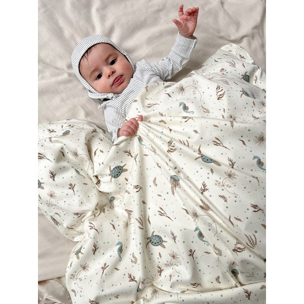 Svetlo rumena otroška posteljnina za otroško posteljico iz organskega bombaža 70x100 cm Sea Garden – Cam Cam Copenhagen-image-4